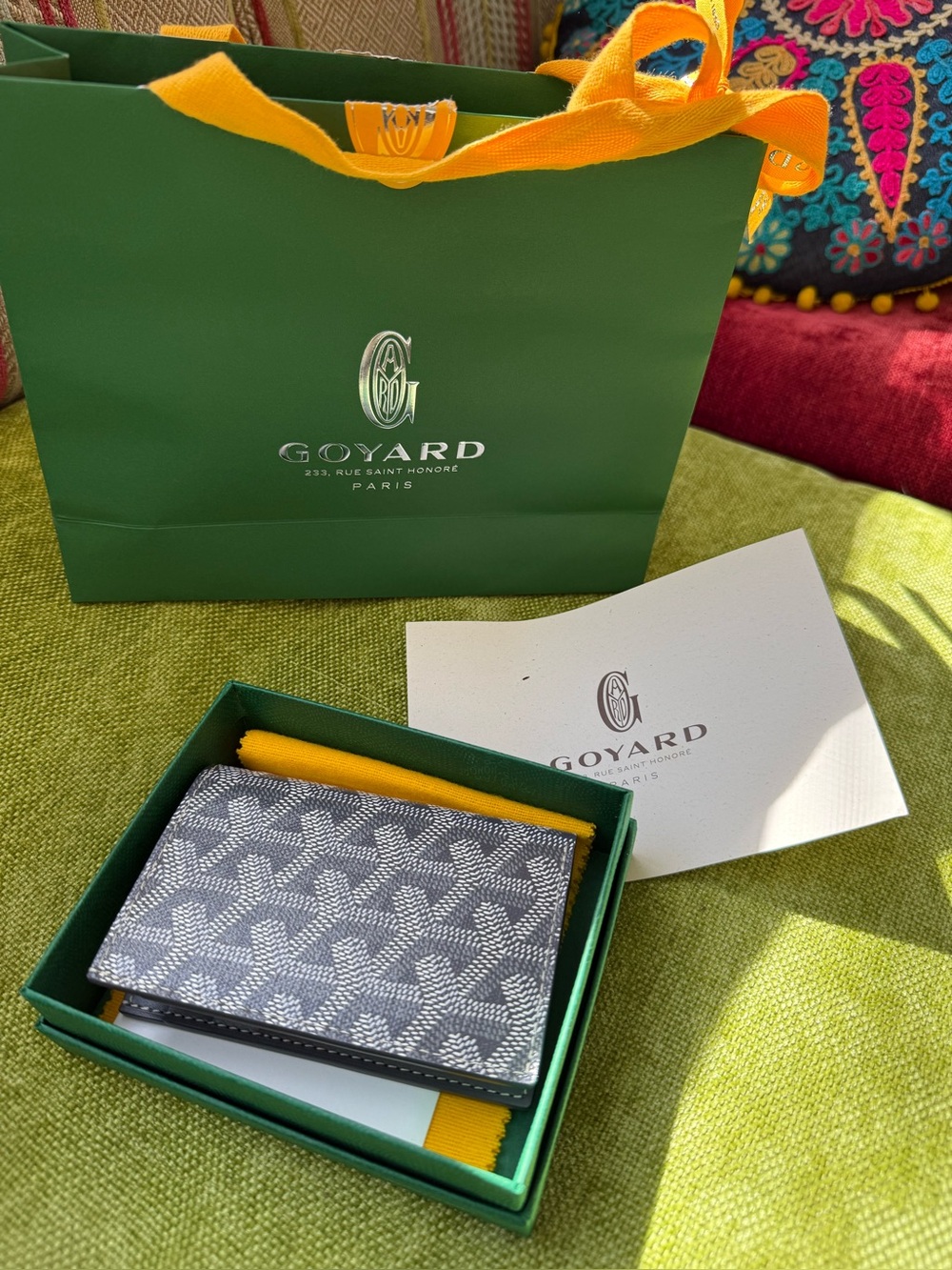 Goyard Saint-Pierre Card Wallet Gray. Brand new with original packaging.